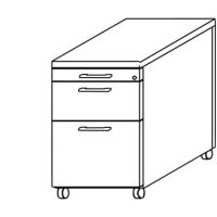 Geramöbel Rollcontainer Flex S-530152-LL 438x565x600mm l.grau