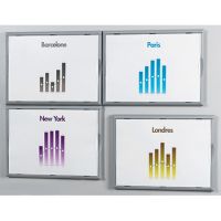 Paperflow Infodisplay 4066X4.35 DIN A4 aluminium 4 Stück