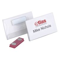 DURABLE Namensschild 811619 75x40mm Hartfolie transparent 25 Stück