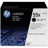 HP Toner CE255XD 55X 12.500Seiten schwarz 2 Stück