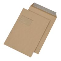 MAILmedia Versandtasche 30005498 C4 mit Fenster Haftklebung 110g braun 250 Stück