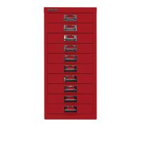 Bisley Schubladenschrank L2910670 10Schubfächer kardinalrot