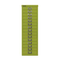 Bisley Schubladenschrank L3915604 15Schubfächer grün