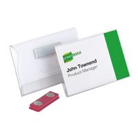 DURABLE Namensschild 811719 90x54mm Hartfolie transparent 25 Stück .