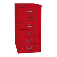 Bisley Schubladenschrank L296670 6Schubfächer kardinalrot