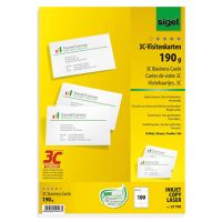 SIGEL Visitenkarte LP790 DIN A4 85x55mm 190g weiß 100 Stück