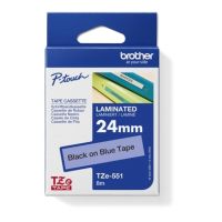 P-touch Schriftbandkassette TZE551 24mmx8m schwarz auf blau