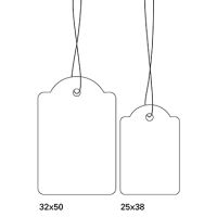 HERMA Hängeetikett 6932 15x24mm weißer Faden weiß 1.000 Stück