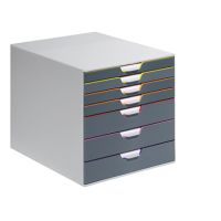 DURABLE Schubladenbox VARICOLOR 7 760727 7Schubfächer grau/farbig