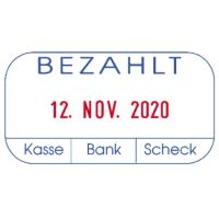 COLOP Datumsstempel Printer S260 L2 Green Line Bezahlt 127788