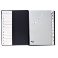 Hetzel 14212091 Ordnungsmappe DIN A4 12-teilig PP schwarz