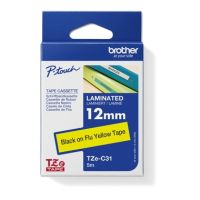 P-touch Schriftbandkassette TZEC31 12mmx5m schwarz auf ge