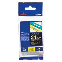 brother TZe-355 Schriftbandkassette 24 mm weiß auf schwarz