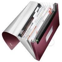 Leitz Fächermappe Style 39570028 DIN A4 6Fächer PP granat rot