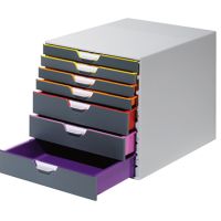 DURABLE Schubladenbox VARICOLOR 7 760727 7Schubfächer grau/farbig