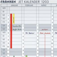 Franken Datumstreifen DS41203A 19,1x69,5cm 1-31 weiß 12 Stück