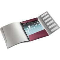 Leitz Ordnungsmappe Style 39950028 DIN A4 6Fächer PP granat rot