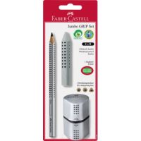 Faber-Castell Bleistiftset JUMBO GRIP 111996 +Spitzer/Radierer