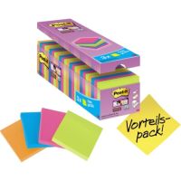 Post-it Haftnotiz Super Sticky 654SE24P 76x76mm sort. 24 Stück