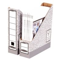 Bankers Box Stehsammler 0186004 DIN A4 Archiv grau/weiß