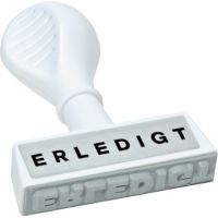 WEDO Textstempel Erledigt45mm Kunststoff weiß