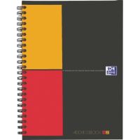Oxford International Adressbook/357001810 A5 orange/rot/grau kariert 80g/qm 80BL
