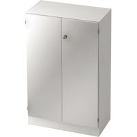 Hammerbacher Flügeltürenschrank V6550/W/S/SG 3OH weiß/silber