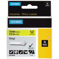 DYMO Schriftbandkassette Rhino ID1 18432 12mmx5,5m schwarz auf ge