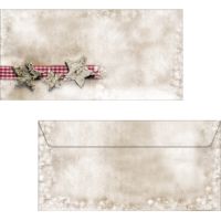 SIGEL Weihnachts-Umschläge Winter Chalet DU049 DIN lang 90g 25 Stück