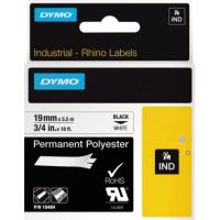 DYMO Schriftbandkassette Rhino ID1 18484 19mmx5,5m schwarz auf weiß