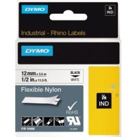 DYMO Schriftbandkassette Rhino ID1 18488 12mmx3,5m schwarz auf weiß