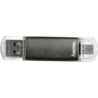 Hama USB-Stick FlashPen Laeta Twin 00123926 64GB 10MB/s USB 2.0 grau