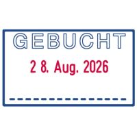 trodat Printy-Dater 66306 Datumstempel GEBUCHT Druck bl/rt