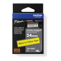 P-touch Schriftband Stark TZES651 laminiert 24mmx8m schwarz auf ge