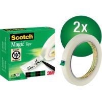 Scotch Klebeband Magic M8101266 12mmx66m unsichtbar 2 Stück