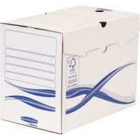 Bankers Box Archivschachtel Basic 4460402 A4+ ws/bl 25 Stück