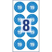 Avery Zweckform Prüfplakette 6944 2025 Vinyl blau 80 Stück