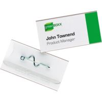 DURABLE Namensschild 800619 60x30mm Kunststoff transparent 100 Stück