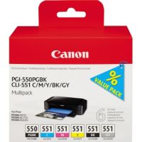 Canon Tintenpatrone 6496B005 PGI550/CLI551 6 Stück