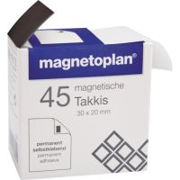 magnetoplan Magnetpads Takkis 15503 selbstklebend 30x20x0,4mm 45 Stück