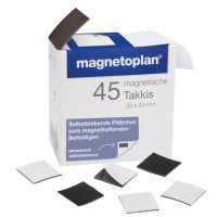 magnetoplan Magnetpads Takkis 15503 selbstklebend 30x20x0,4mm 45 Stück