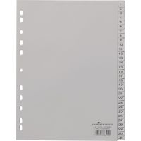DURABLE Register 652310 DIN A4 volldeckend 1-31 31tlg. PP grau