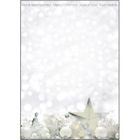 SIGEL Weihnachts-Feinpapier DP013 White Stars DIN A4 90 g 25 Stück