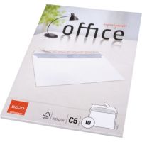 ELCO Briefumschlag Office 7446912 C5 ohne Fenster haftklebend weiß 10 Stück