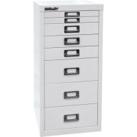 Bisley Schubladenschrank L298696 8Schubfächer verkehrsweiß