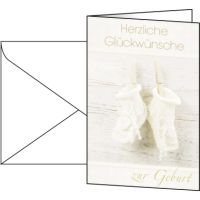 SIGEL Faltkarte Baby DS040 10 Stück +Umschl.