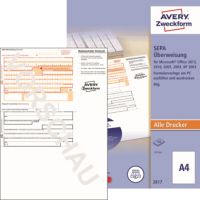 Avery Zweckform Überweisung 2817 DIN A4 inkl. Software 100 Blatt