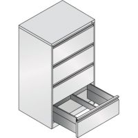 C+P Hängeregistraturschrank Acurado 12934312S10001 A4 4Schübe sgr