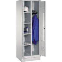 C+P Wäsche-Spind 816020S10000 auf Sockel 2Abteile lgr/lgr