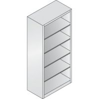C+P Aktenregal 9180000S10002 m. Rückwand 5OH 1950x930x500mm lgr